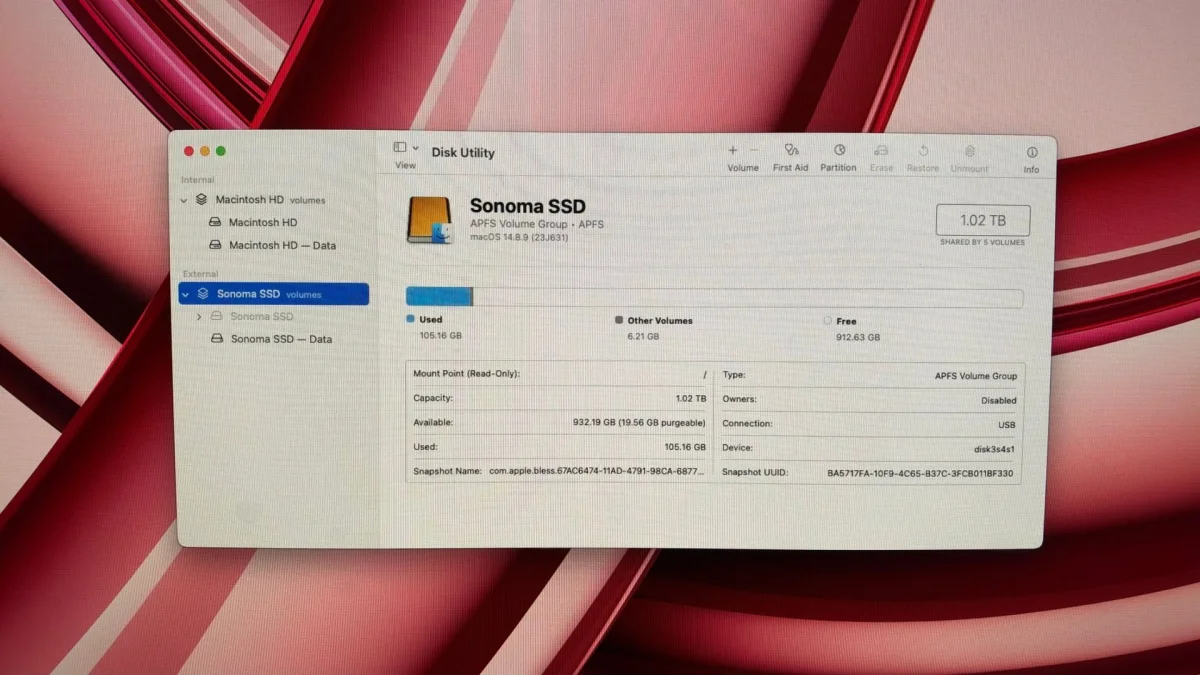 About this Mac info window