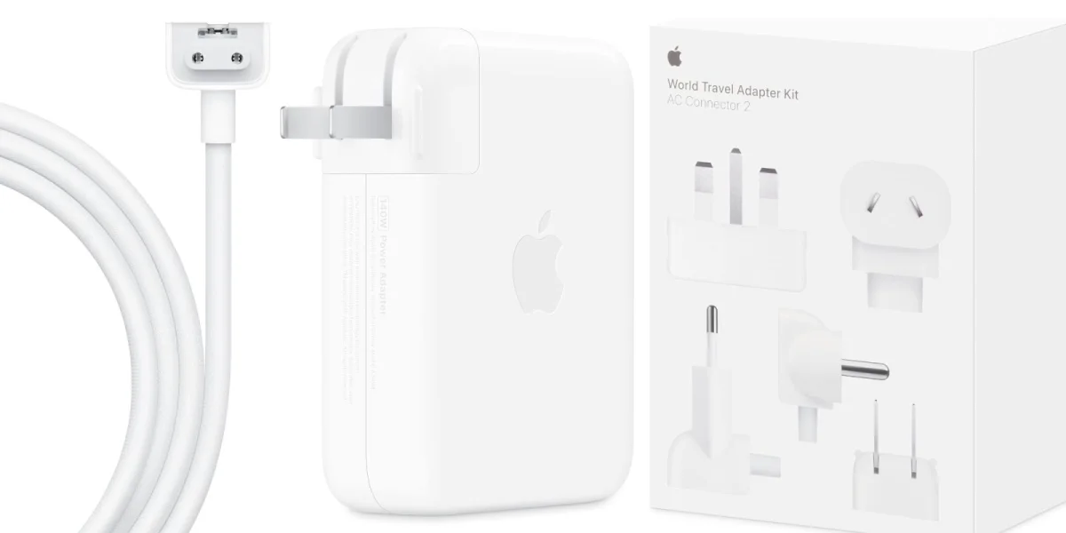 Apple’s new charging gear now live from $19: World Travel Kit, AC Connector 2, 140W, more