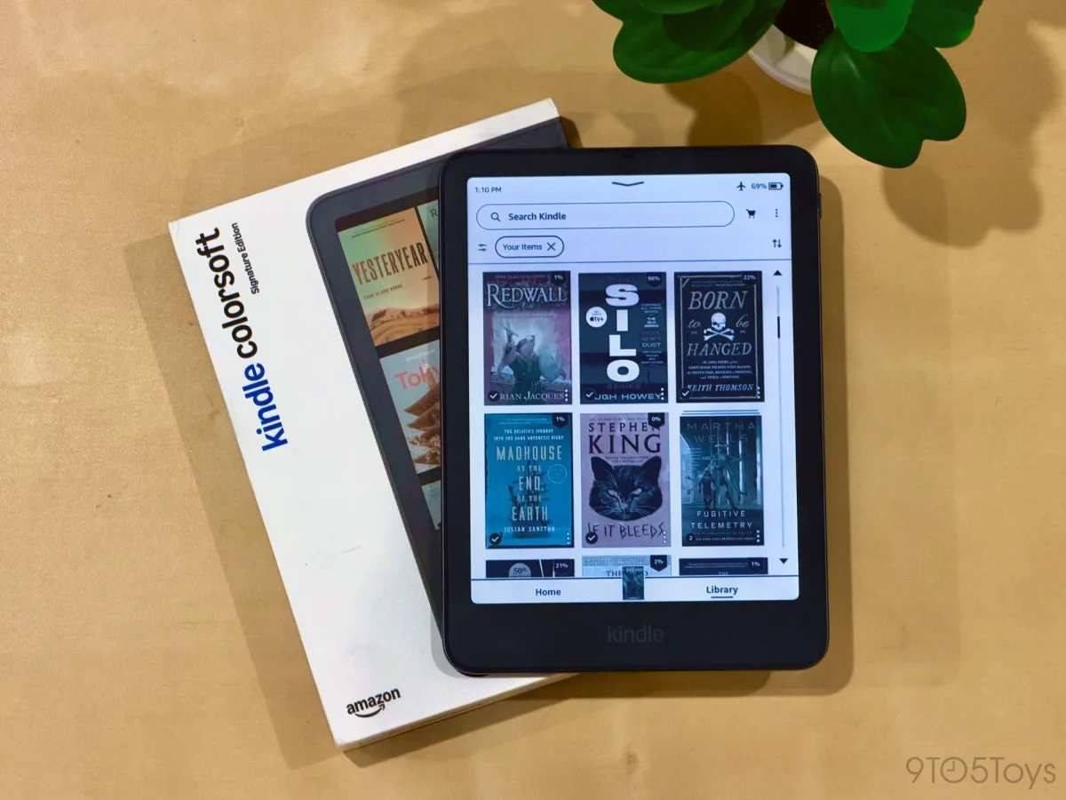 A tablet on top of a box