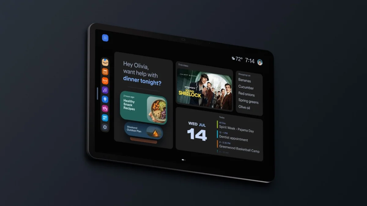 A tablet with a screen on