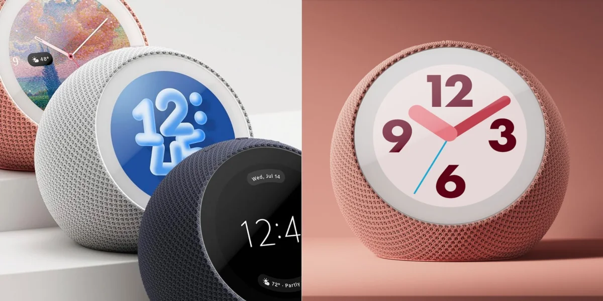 A group of round electronic devices