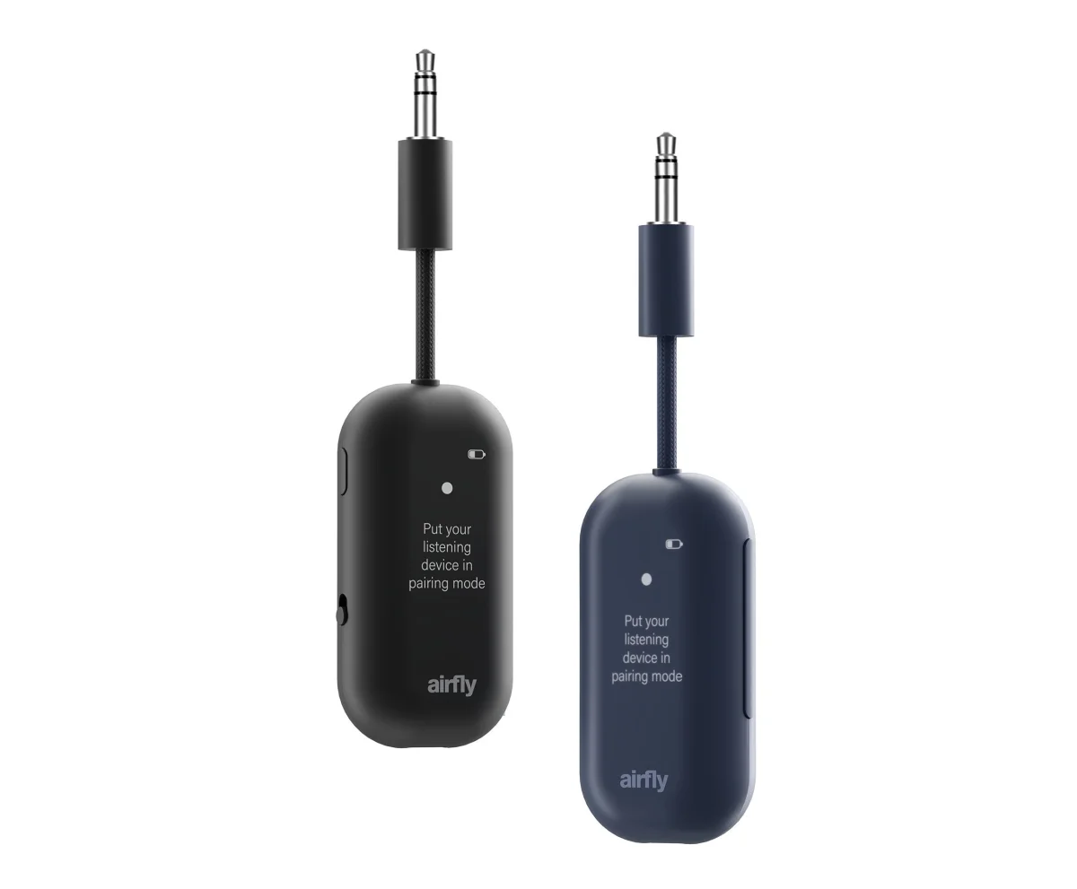 A pair of bluetooth headsets