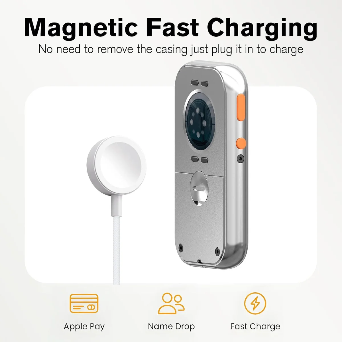 A phone with a charger
