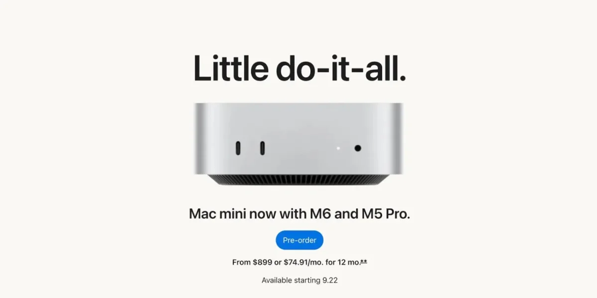 A computer device with text above it