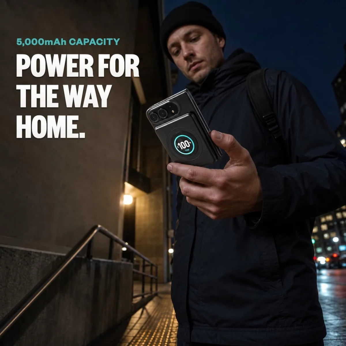 A man holding a cell phone