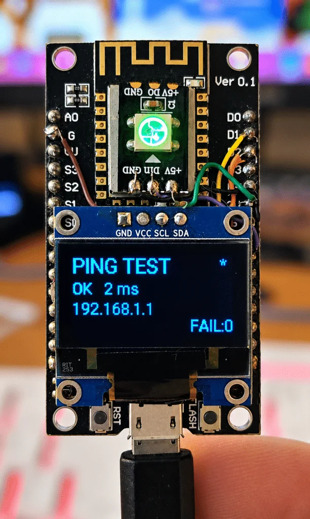 ESP8266 Ping Testing using ESP-Home