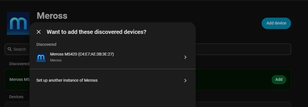 MS220 in Home Asistant