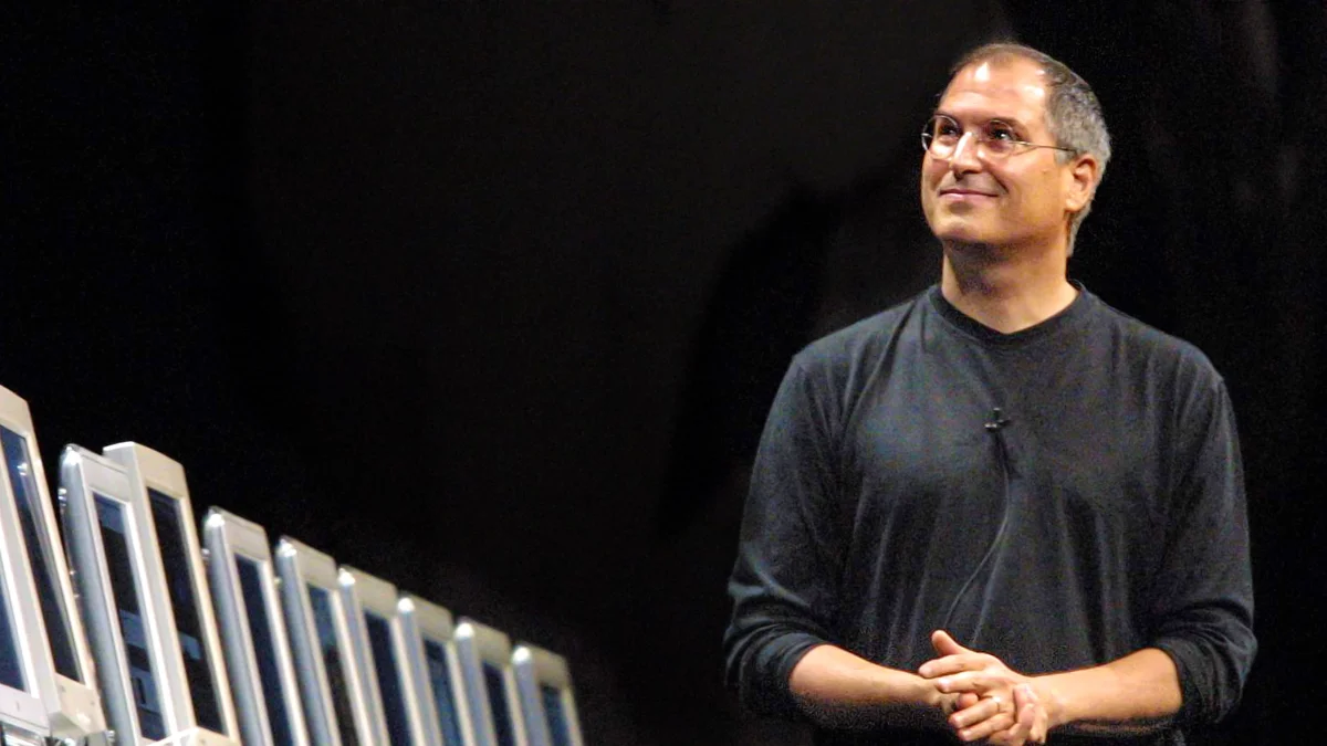 Steve Jobs, CEO of Apple, attends the Macworld Conference July 18, 2001 in New York City.