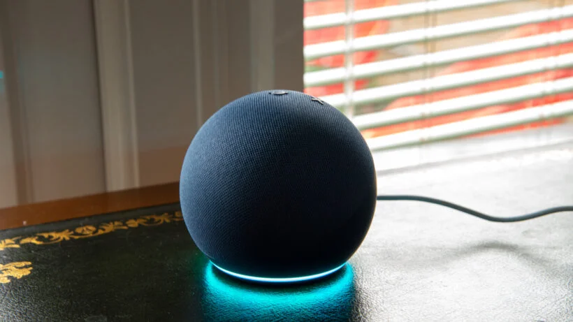 Amazon Echo Dot (5th generation) side view with light ring