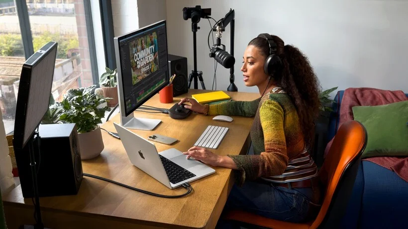 MacBook Pro M5 in use