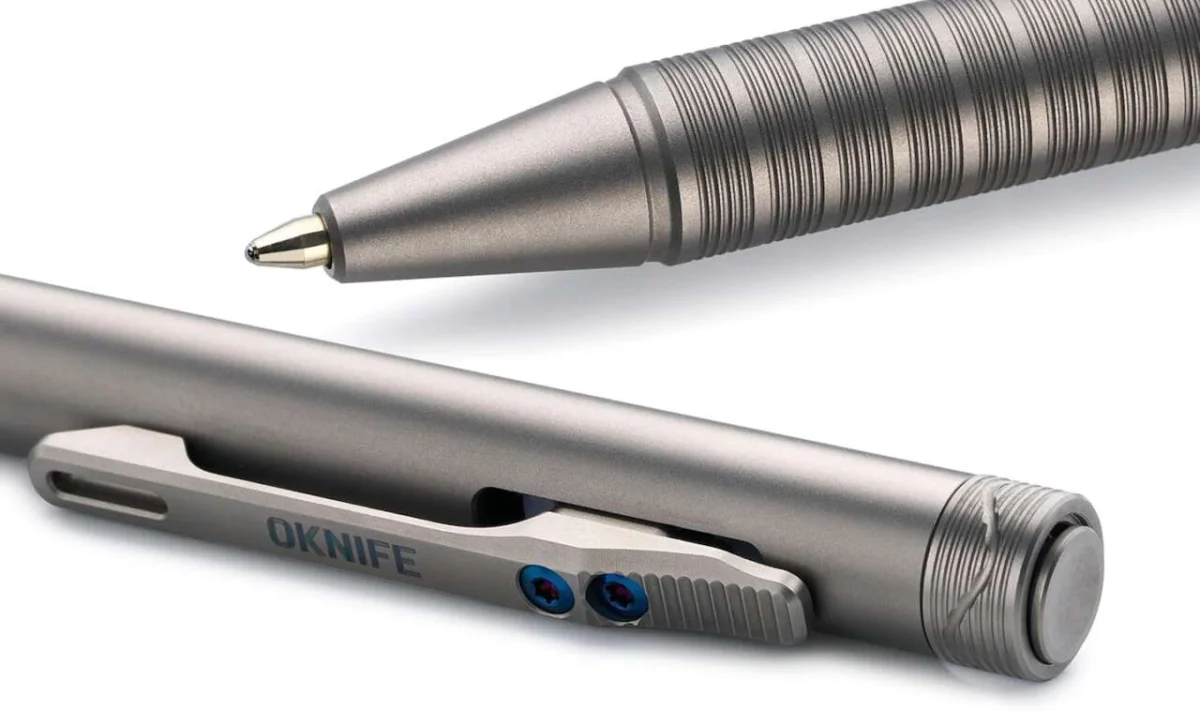 OKNIFE B1 Ti Titanium Pen with 2 in 1 Clip 3