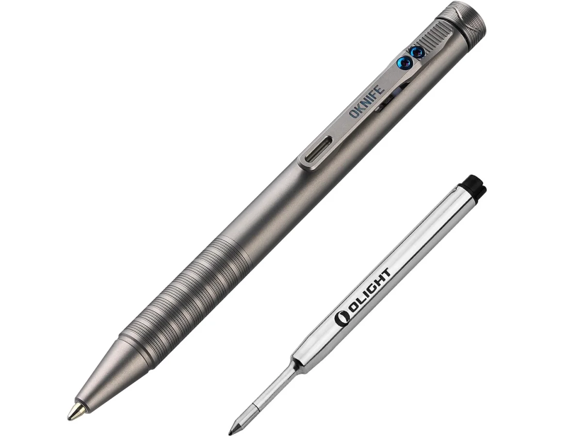 OKNIFE B1 Ti Titanium Pen with 2 in 1 Clip