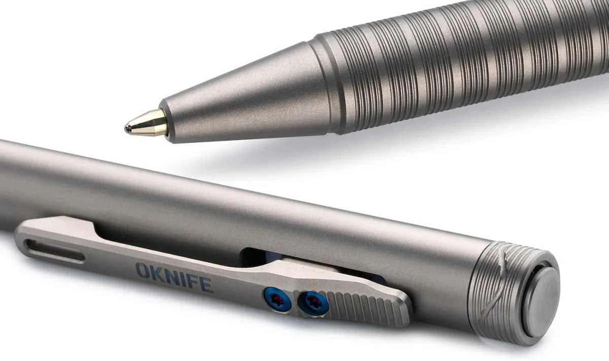 OKNIFE B1 Ti Titanium Pen with 2 in 1 Clip 3