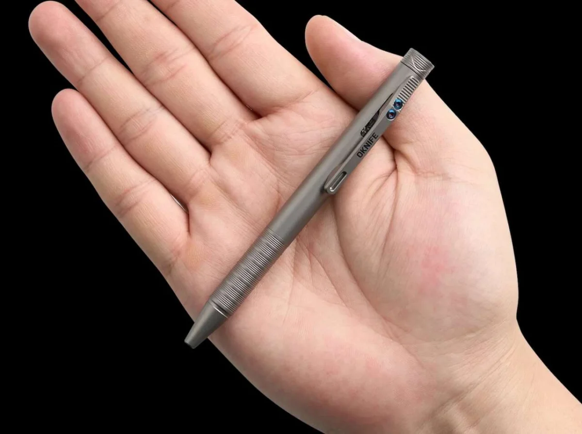 OKNIFE B1 Ti Titanium Pen with 2 in 1 Clip 5