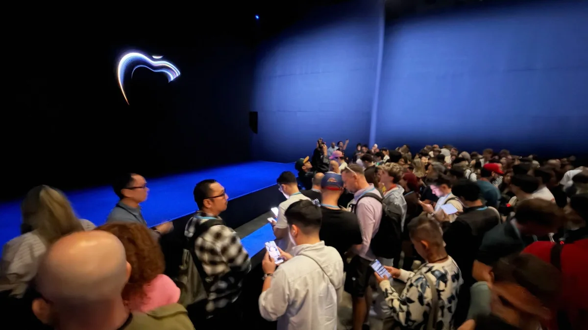 People at Apple's 'Pro and Tell' event
