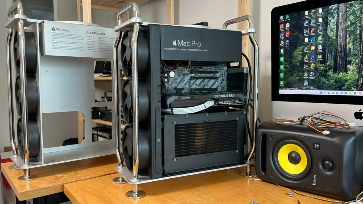 Mac Pro 7,1 Conversion Kit Reuses the Cheesegrater Case for Standard PC Parts