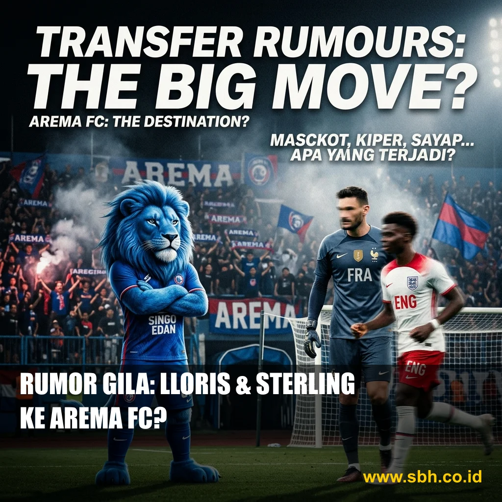 Hugo Lloris dan Raheem Sterling disandingkan dengan logo Arema FC