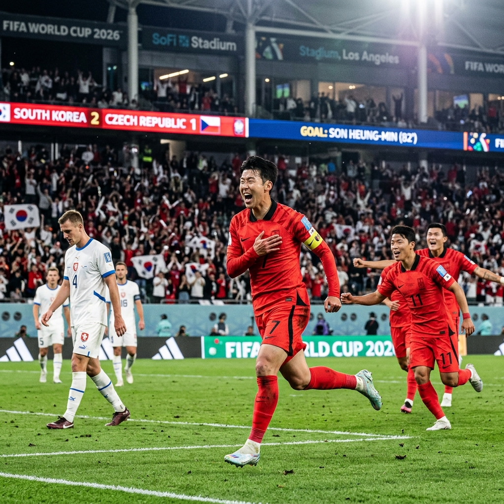 Hasil Lengkap Korea Selatan vs Rep Ceko Piala Dunia 2026: Son Heung-min Pimpin Kemenangan Dramatis 2-1 | SBH Nation